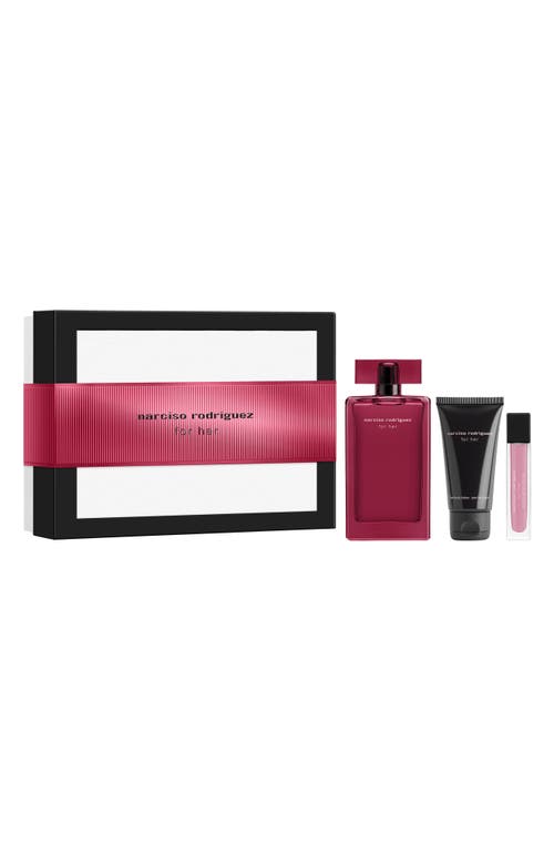 Narciso Rodriguez For Her Eau De Parfum Intense Set In Transparent