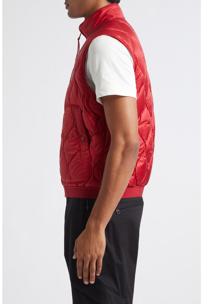 Erelia Diamond Quilted Down Vest, Alternate, color, DEEP RED