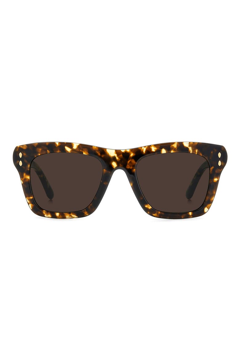 51mm Rectangular Sunglasses, Main, color, HAVANA/ BROWN