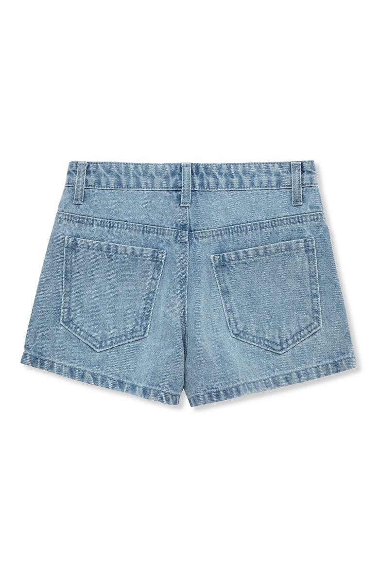 Kids' Studded Denim Shorts, Alternate, color, MED STONE