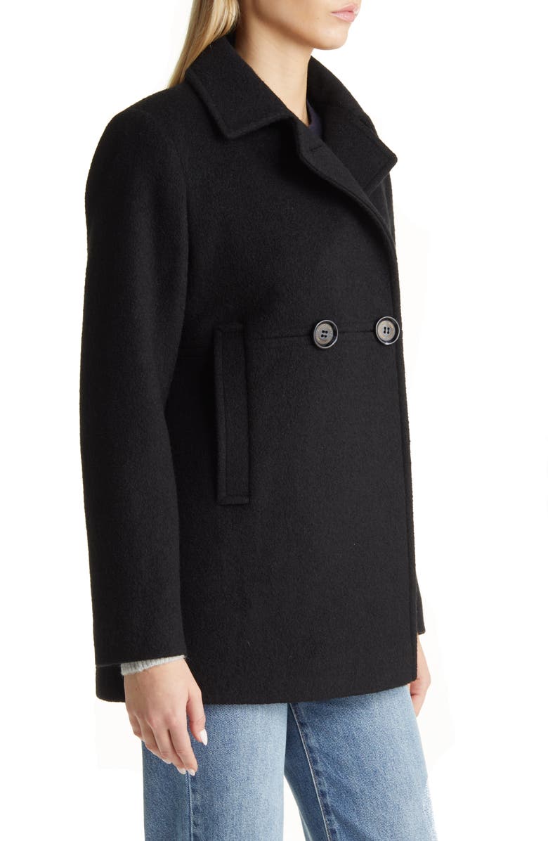 Sam Edelman Double Breasted Bouclé Peacoat, Alternate, color,