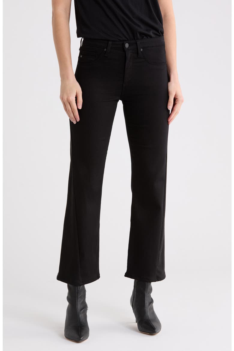 Farrah Mid Rise Crop Bootcut Jeans, Main, color, SUPER BLACK