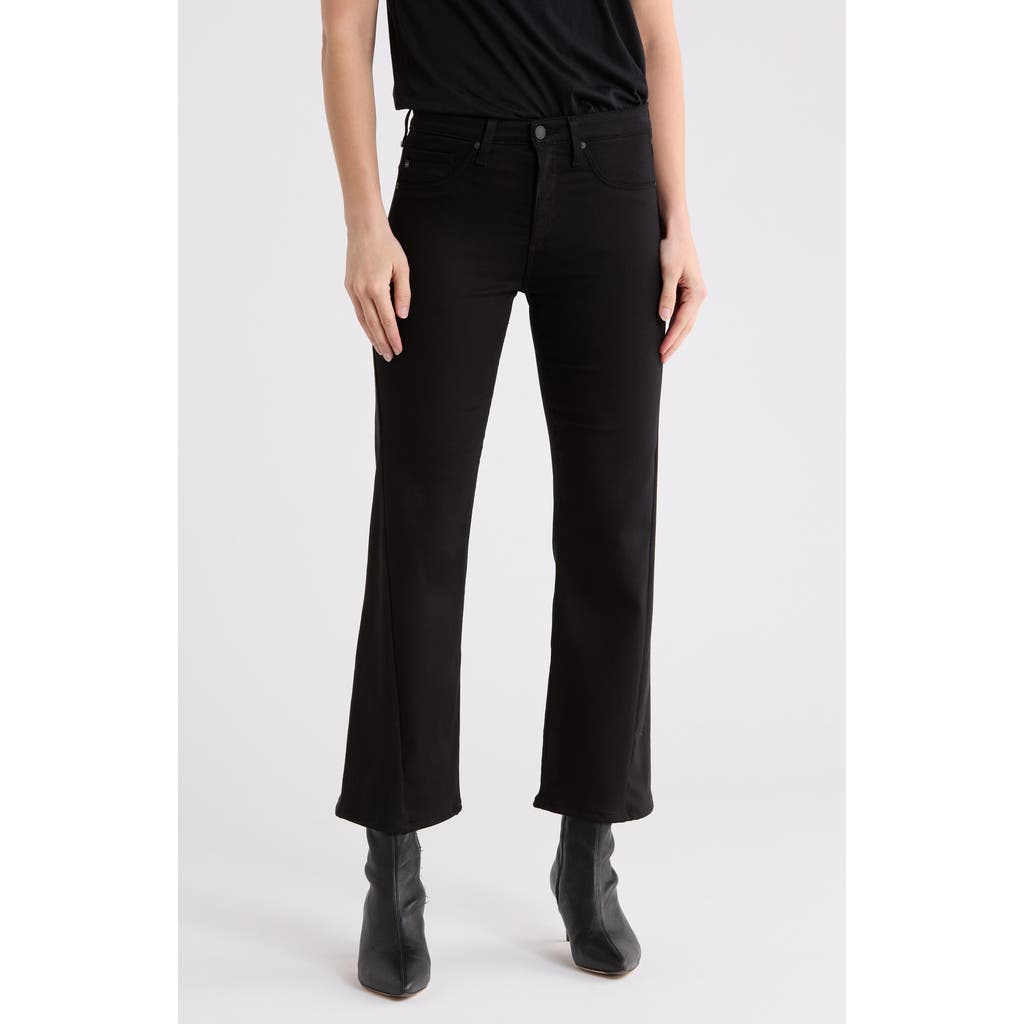 AG Farrah Mid Rise Crop Bootcut Jeans in Super Black at Nordstrom Rack, Size 22
