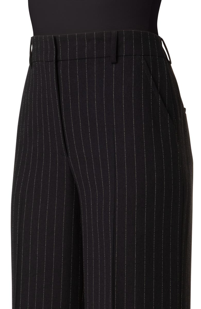 Akris punto Pinstripe Wool Blend Crepe Pants, Alternate, color,