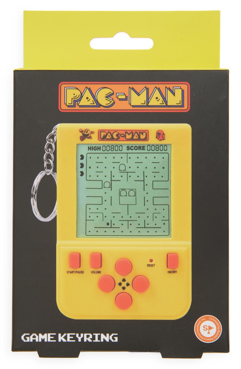 Fizz Creations PAC-MAN Key Chain Arcade Game, Main, color, Yellow/ Black