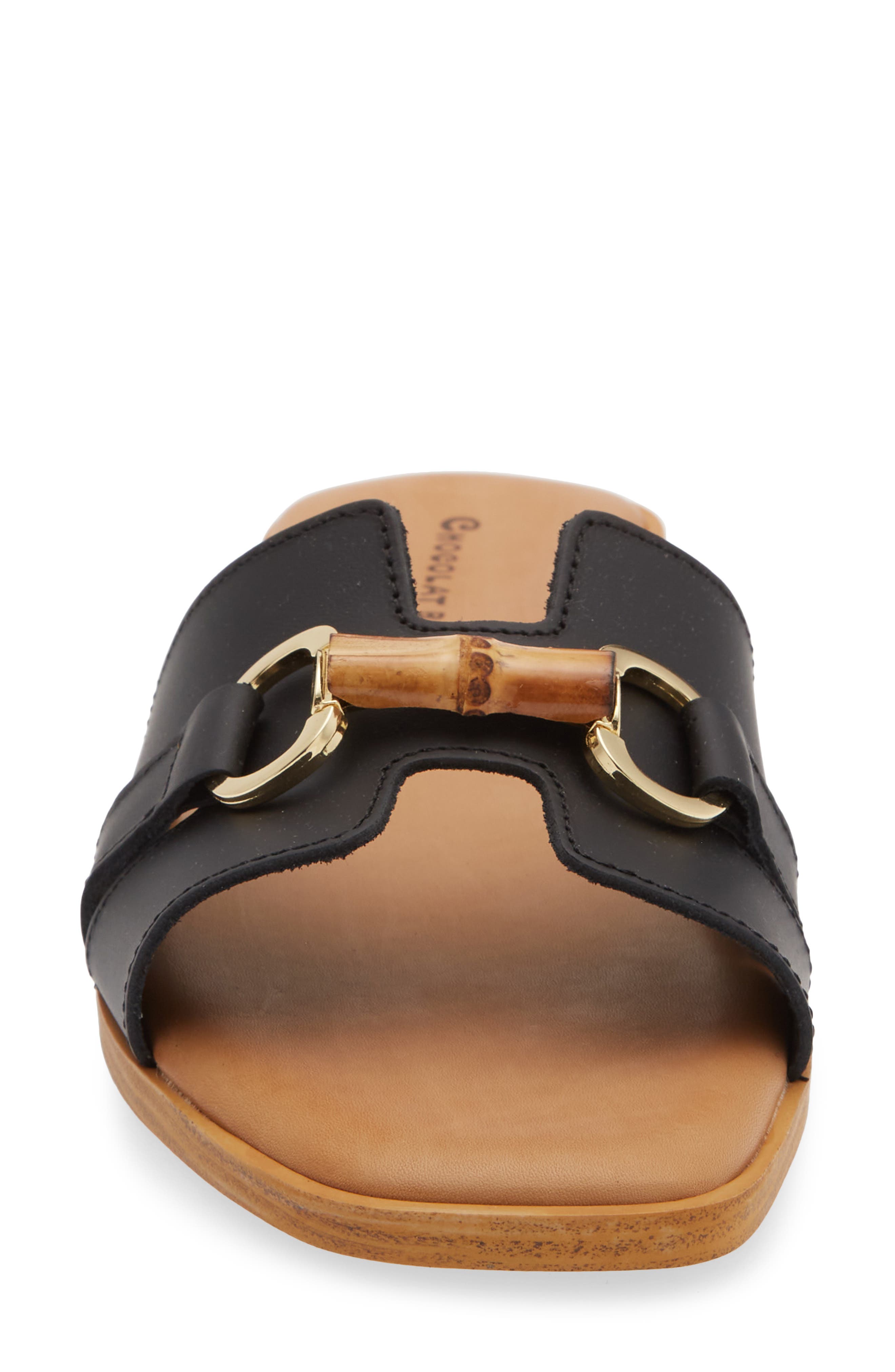 Chocolat Blu Baz Slide Sandal, Alternate, color, Black Leather