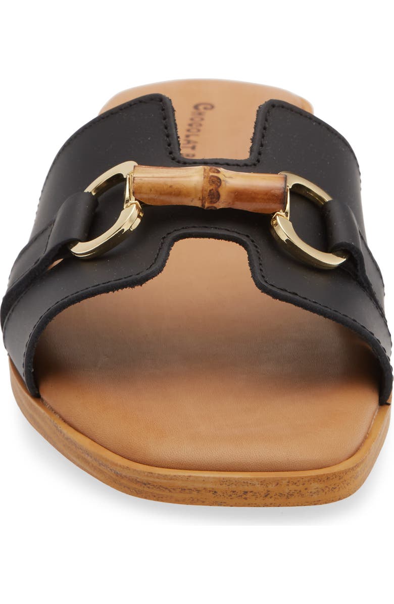 Chocolat Blu Baz Slide Sandal, Alternate, color, Black Leather