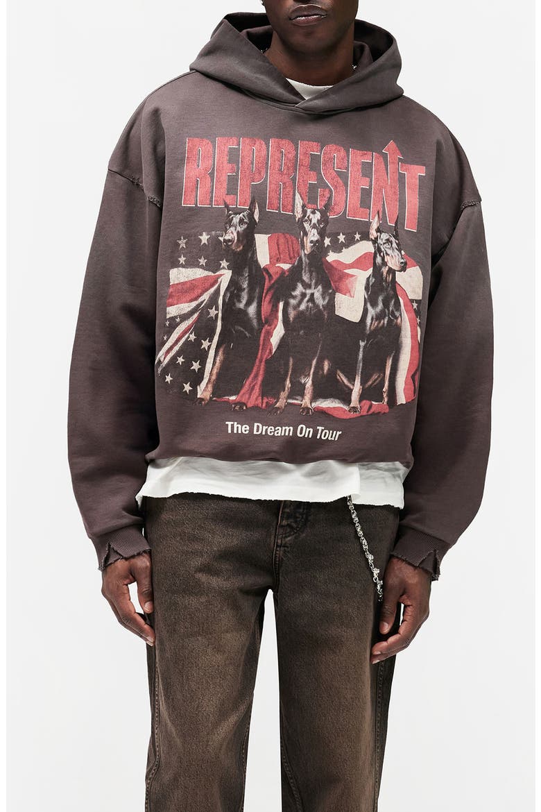 Dream On Tour Graphic Sweatshirt, Main, color, SUN FADE GREY