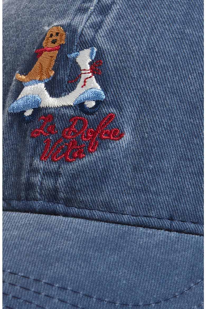 Dolce Vita Cotton Canvas Baseball Cap, Alternate, color, BLUE