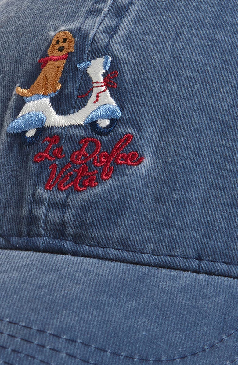 FRASIER STERLING Dolce Vita Cotton Canvas Baseball Cap, Alternate, color, Blue