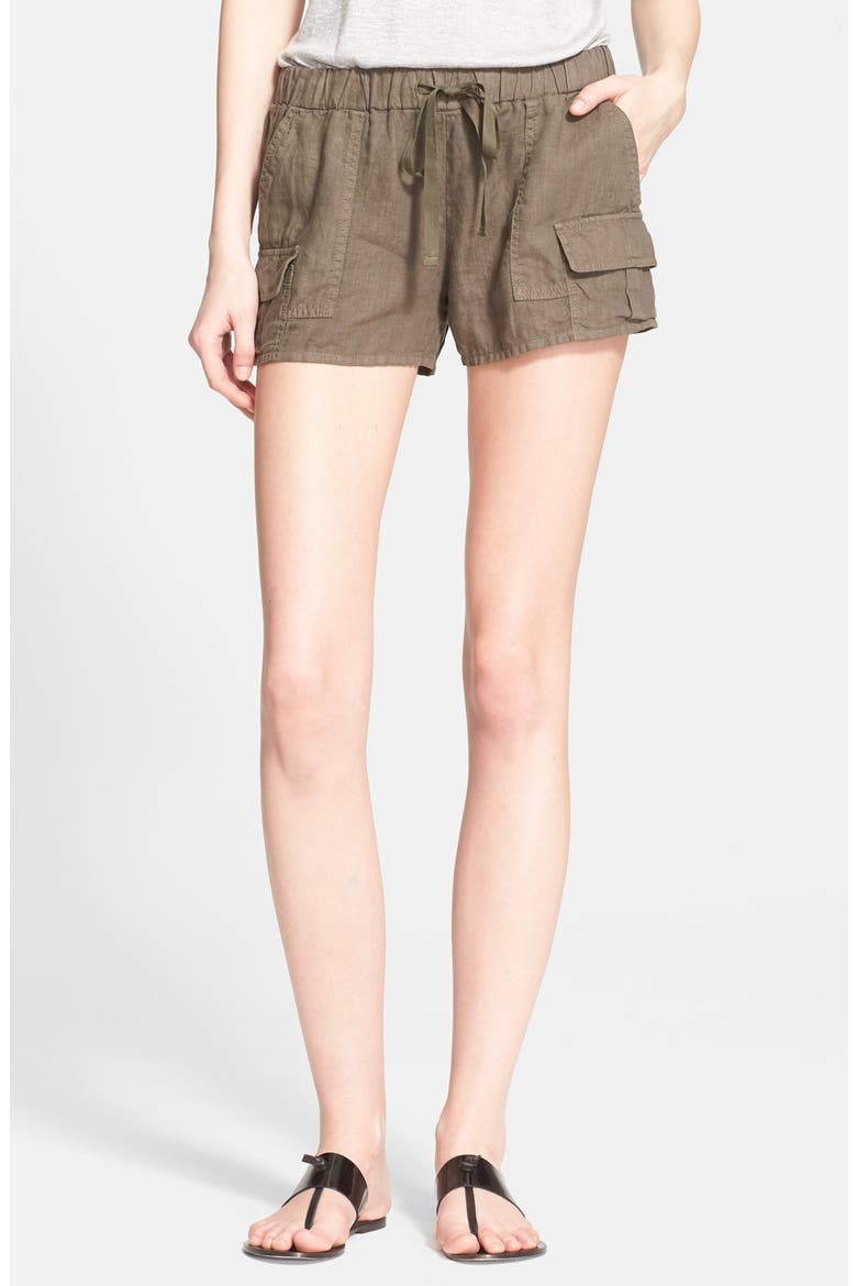 Ilya Linen Cargo Shorts, Main, color, FATIGUE