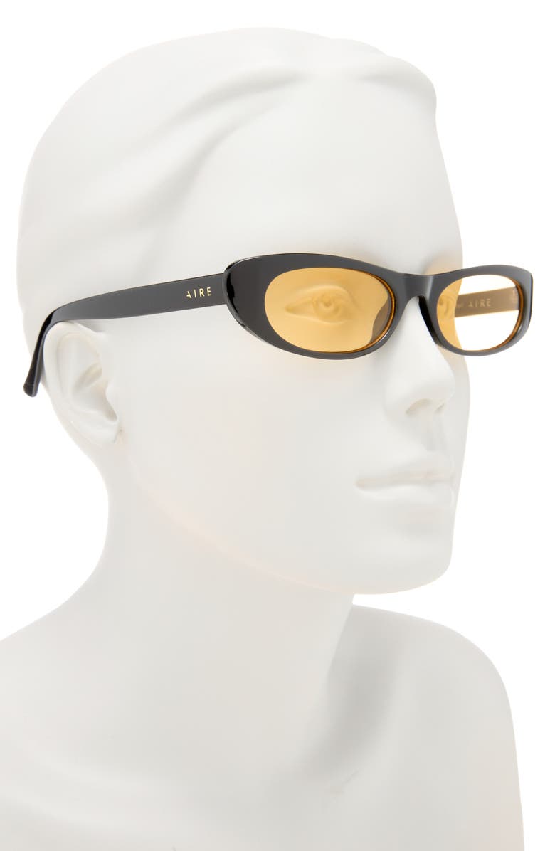 AIRE Avior 53mm Cat Eye Sunglasses, Alternate, color, Black Yellow