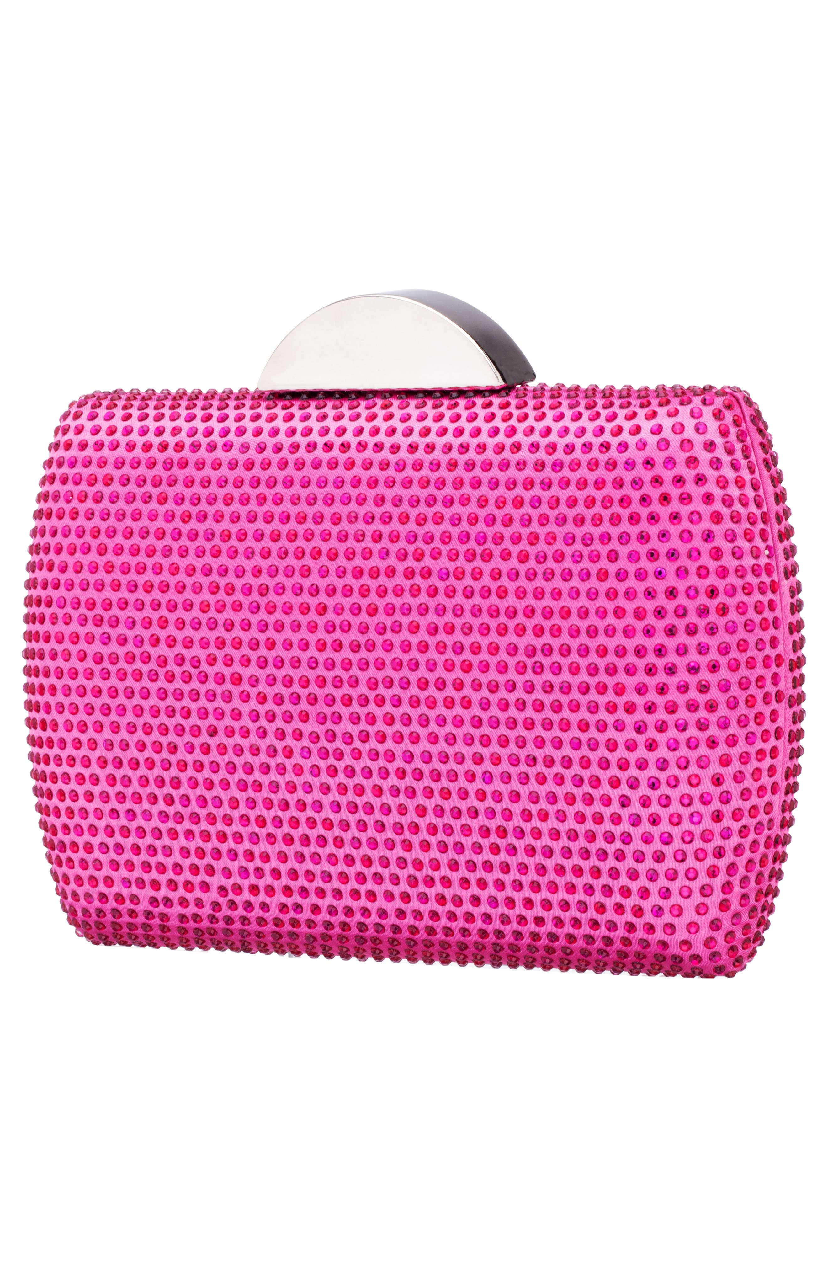 Pacey Crystal Minaudière, Alternate, color, ULTRA PINK