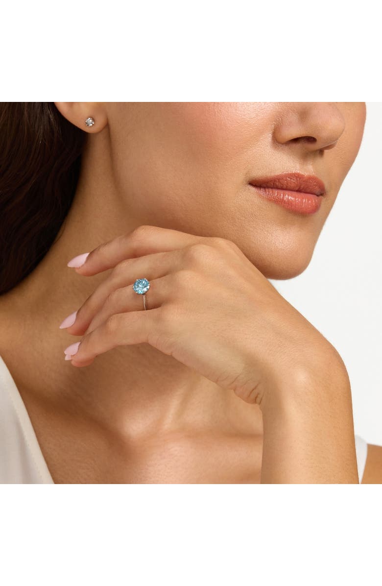 Bliss Diamond 2Ct Blue Diamond Solitaire Engagement Ring in 14k or Gold Lab Grown, Alternate, color, 14K White Gold