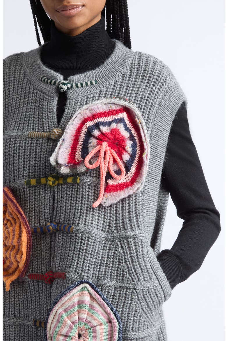 Frosty Merino Wool & Alpaca Vest (Nordstrom Exclusive), Alternate, color, GREY MULTI
