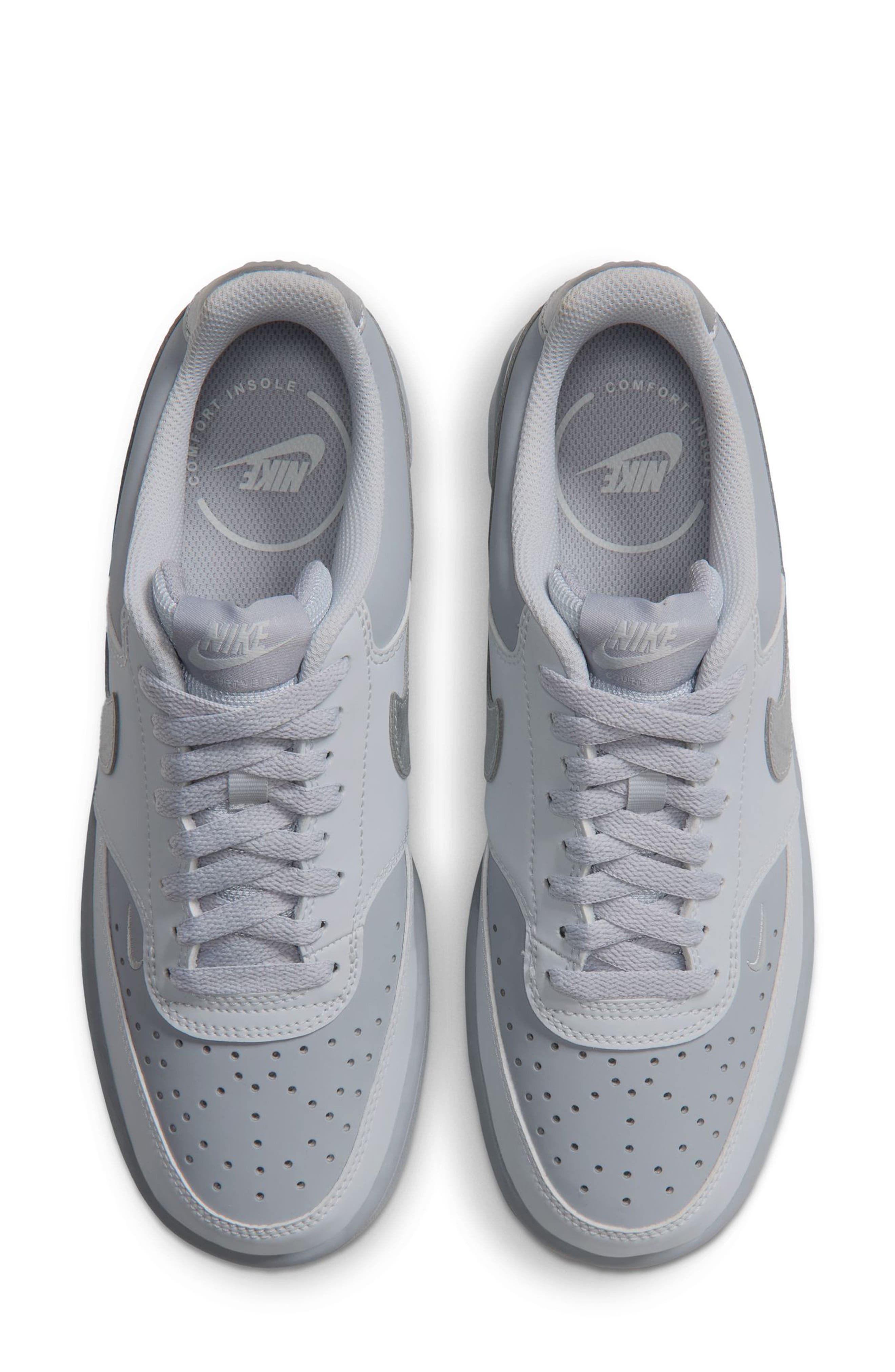 Court Vision Low Sneaker, Alternate, color, PLATINUM/ SILVER-GREY