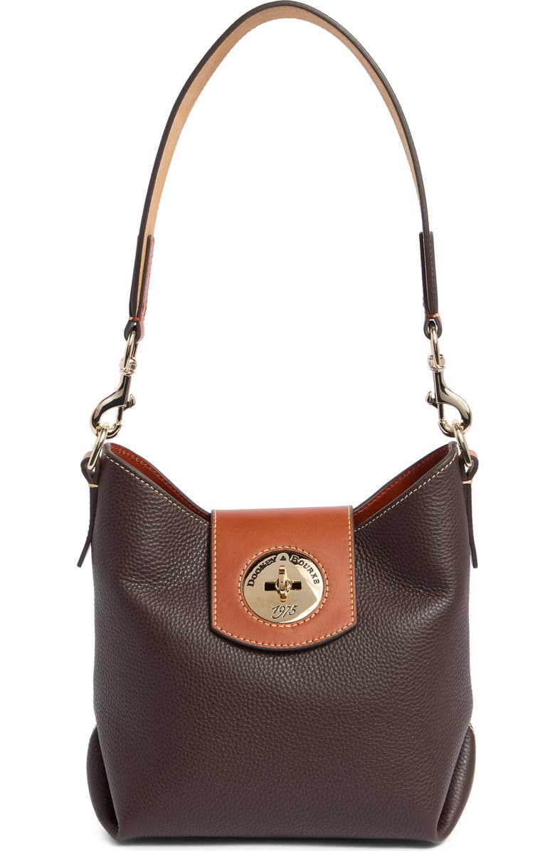 Dooney & Bourke Pebbled Leather Turnlock Sac 22 Bag, Main, color,