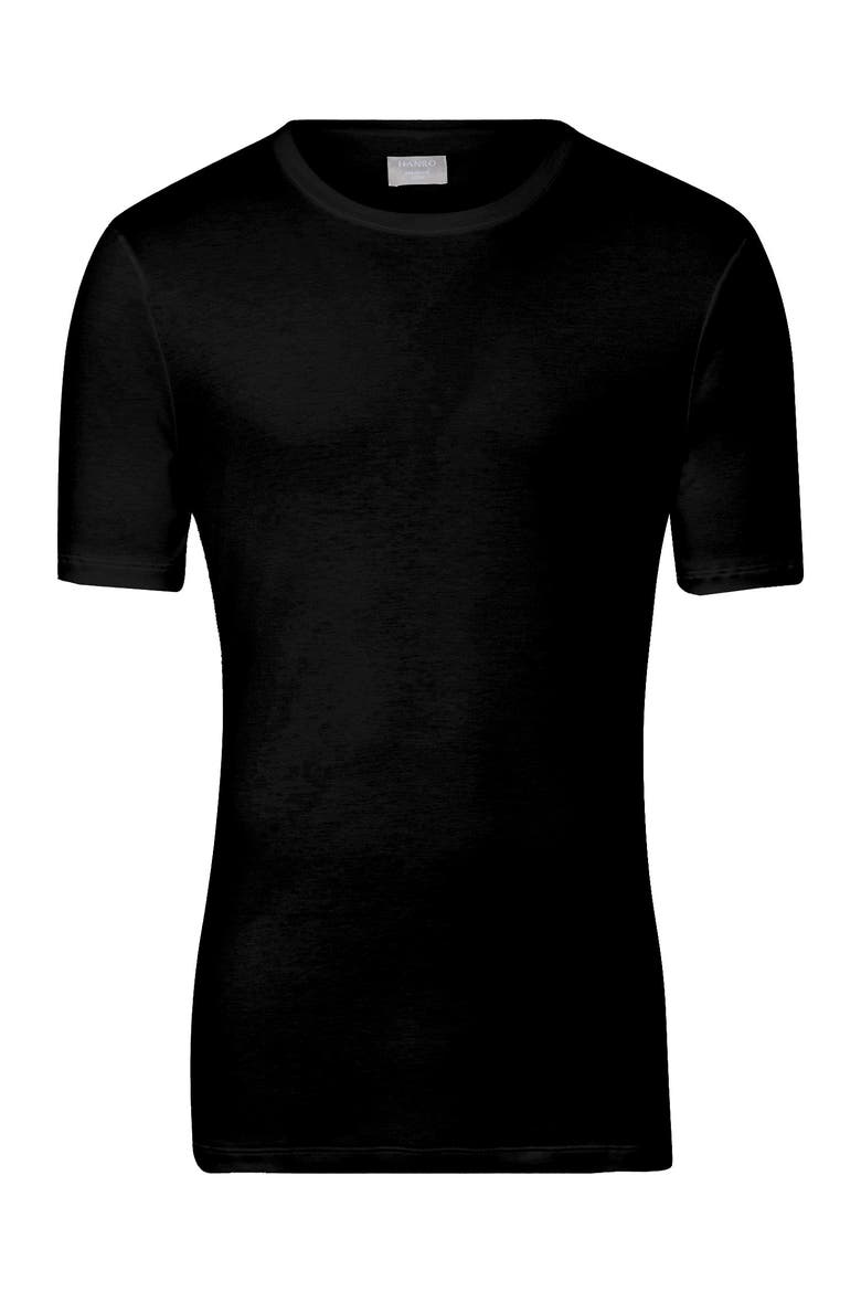 Sea Island Cotton Crew Neck T-shirt, Main, color, Black
