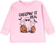 The Juniper Shop Creepin it Real Ghosts Toddler Long Sleeve Graphic Tee