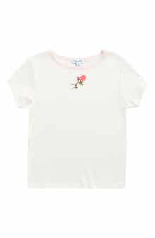 Splendid Kids' Camellia Rose Embroidered Top