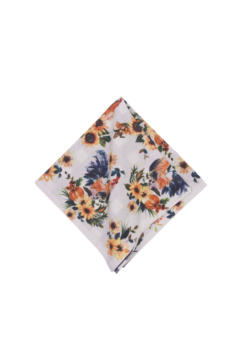 Rooster Farmhouse Graphic Print Napkins Set of 6, Alternate, color, Green