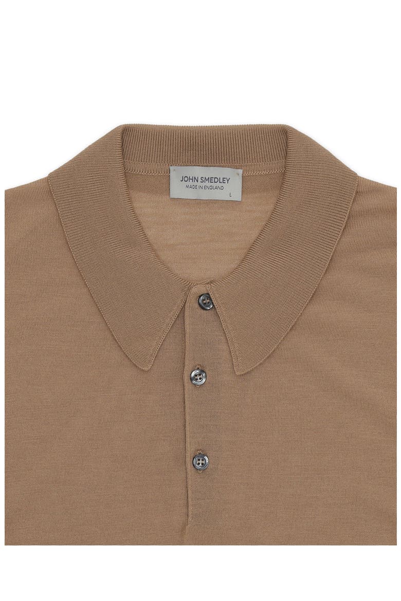 Dorset Long Sleeve Polo Shirt, Alternate, color, Camel