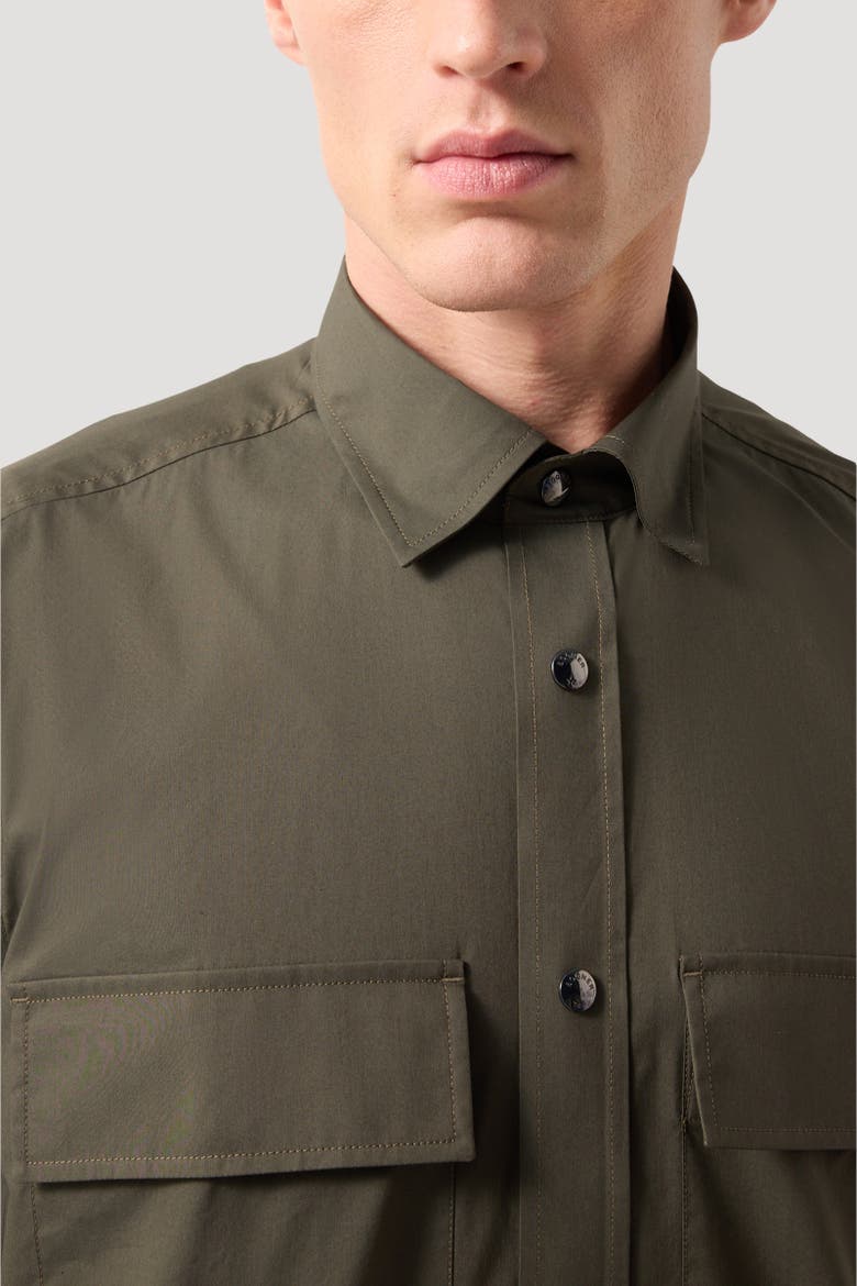 Poplin Shirt Heiko, Alternate, color, Olive green