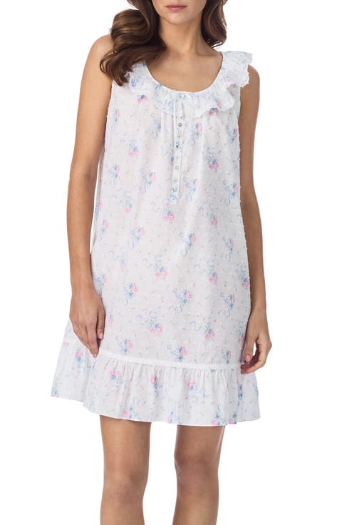 Swiss Dot Cotton Chemise Nightgown