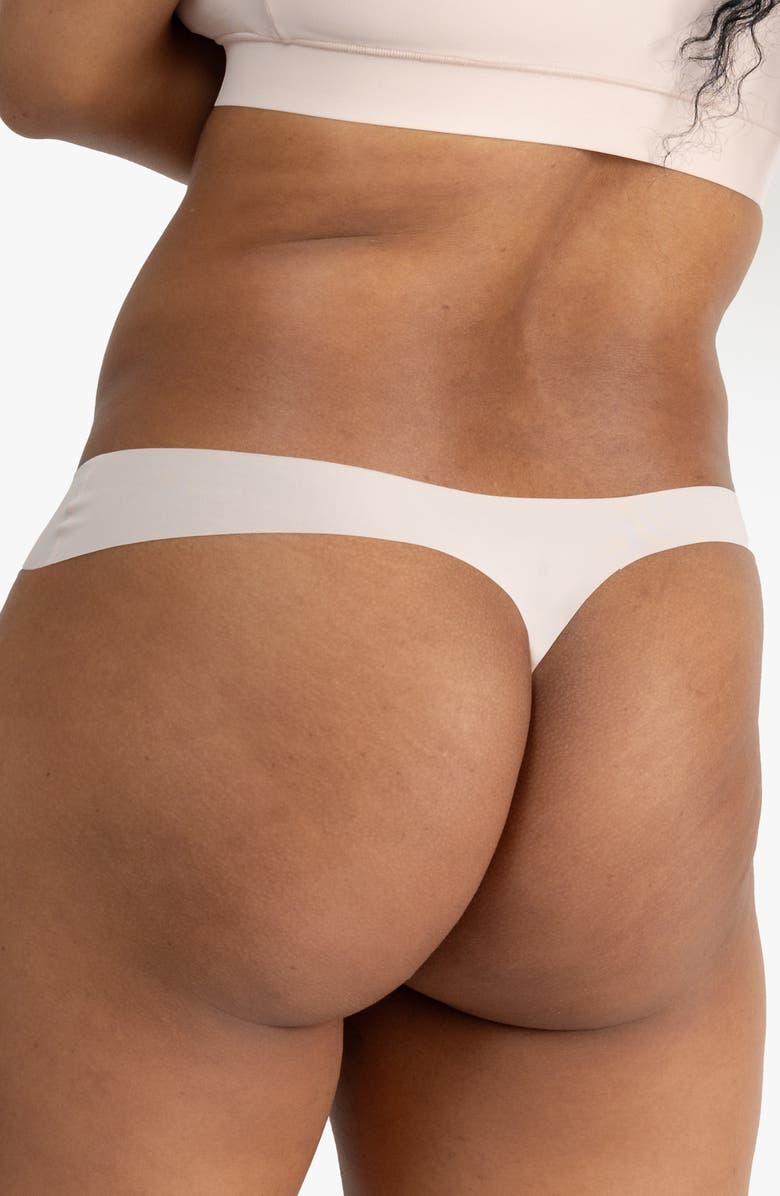 Uwila Warrior Soft Seamless Thong, Alternate, color, Rose Quartz