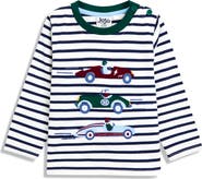 JOJO MAMAN BEBE Kids' Racer Appliqué Long Sleeve T-Shirt