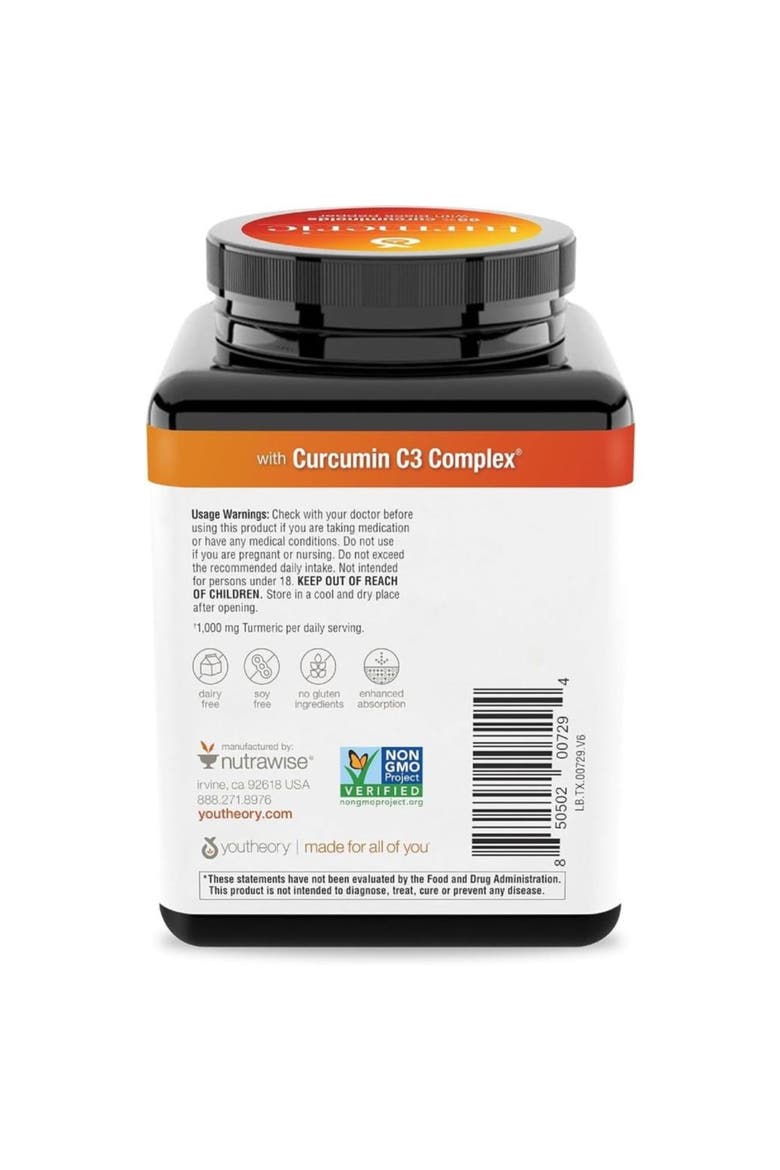 Extra Strength Turmeric Curcumin Supplement 1000 mg 180 Vegetarian Capsules, Alternate, color, None