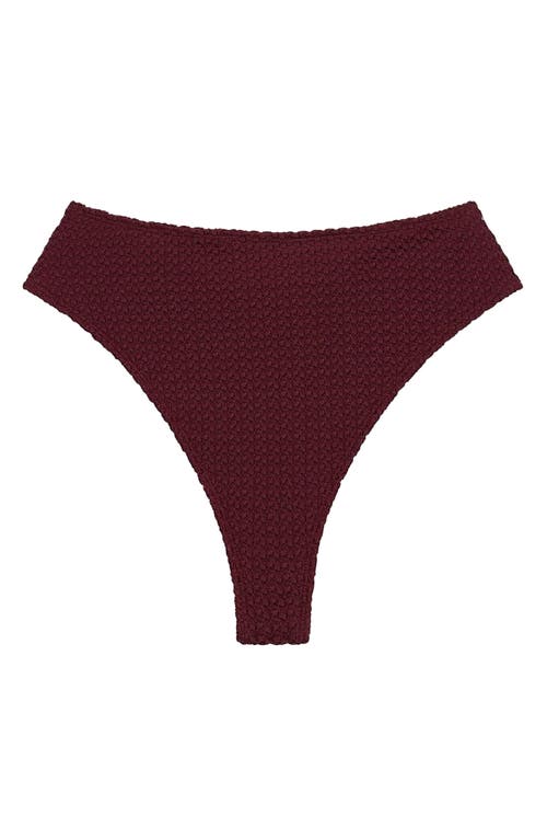 Montce Paula High Leg High Waist Bikini Bottoms In Brown