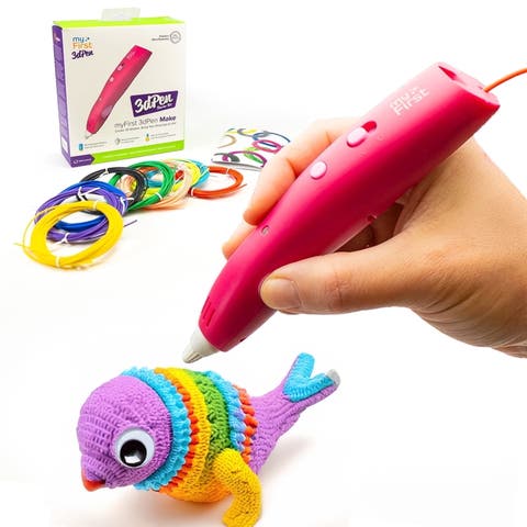 3D Pen Make - 3D Pen for Kids with 6  PCL Filaments, Stencil Book