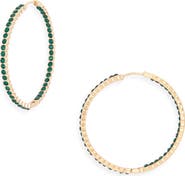 NORDSTROM RACK Crystal Inside Out Hoop Earrings