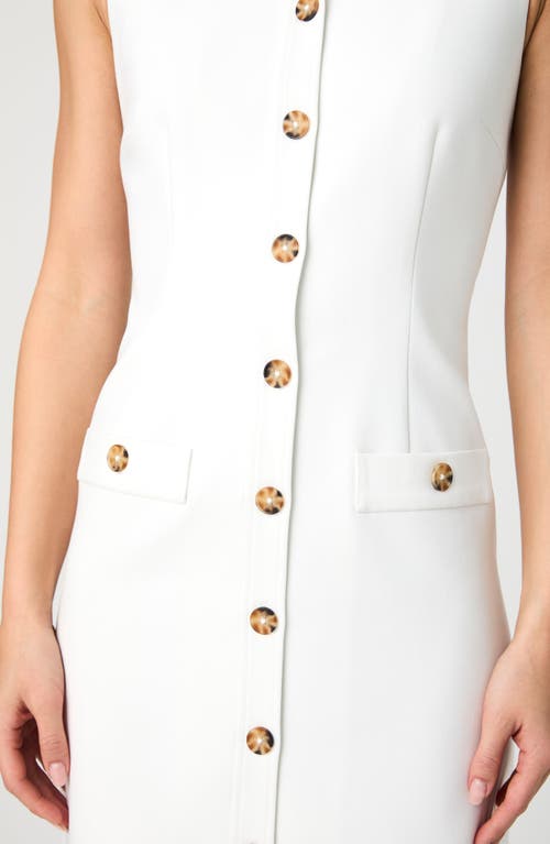 French Connection Azra Sleeveless Twill Mini Shirtdress In 16-summer White