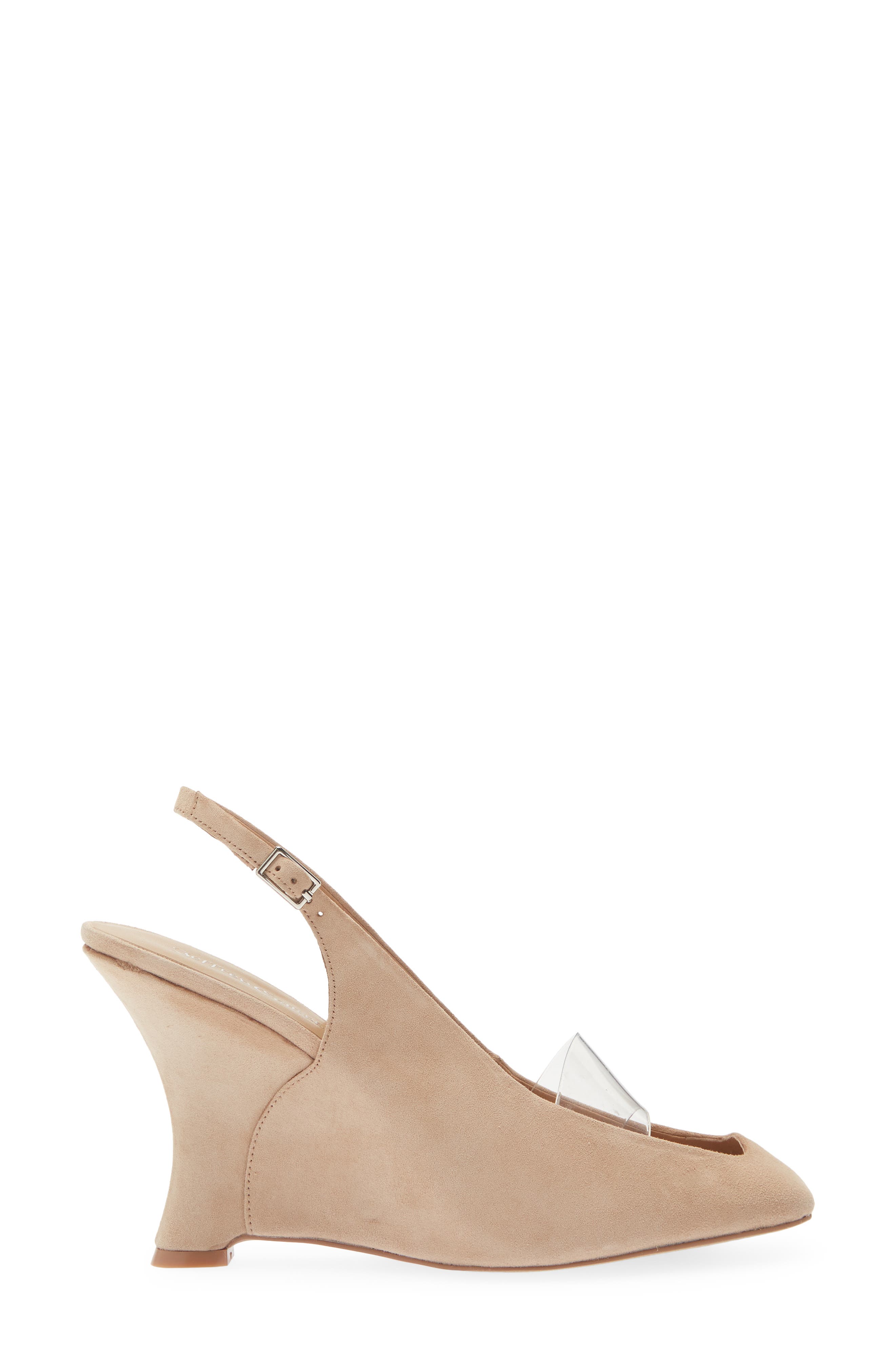 Jeffrey Campbell Nebulis Slingback Wedge Pump, Alternate, color, Beige Suede