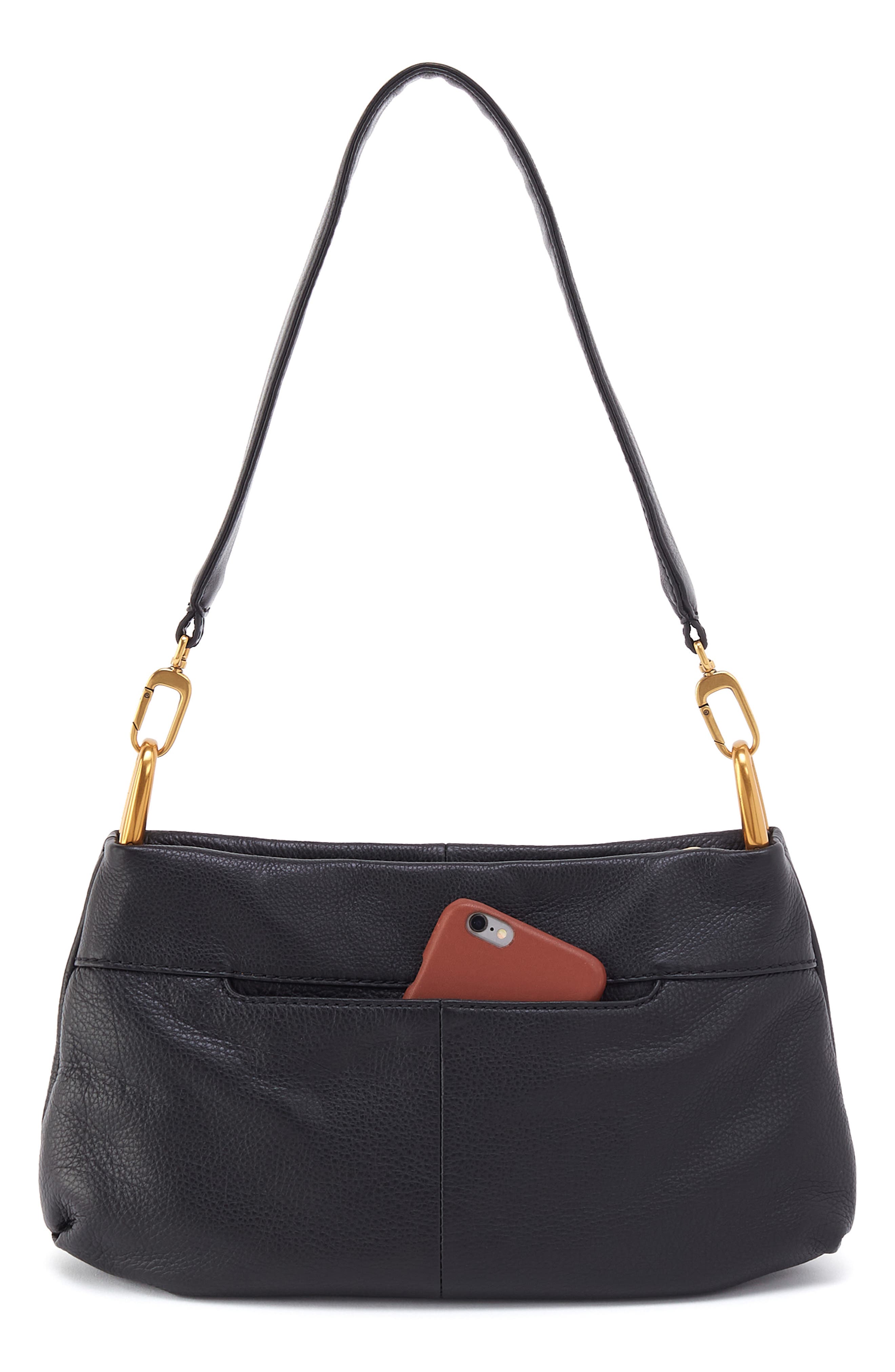 HOBO Vance Leather Crossbody Bag, Alternate, color, Black