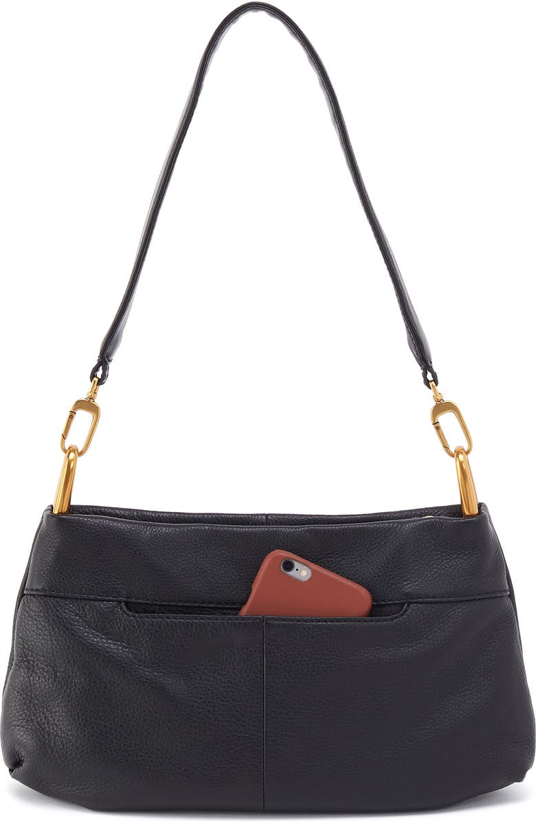 HOBO Vance Leather Crossbody Bag, Alternate, color, Black