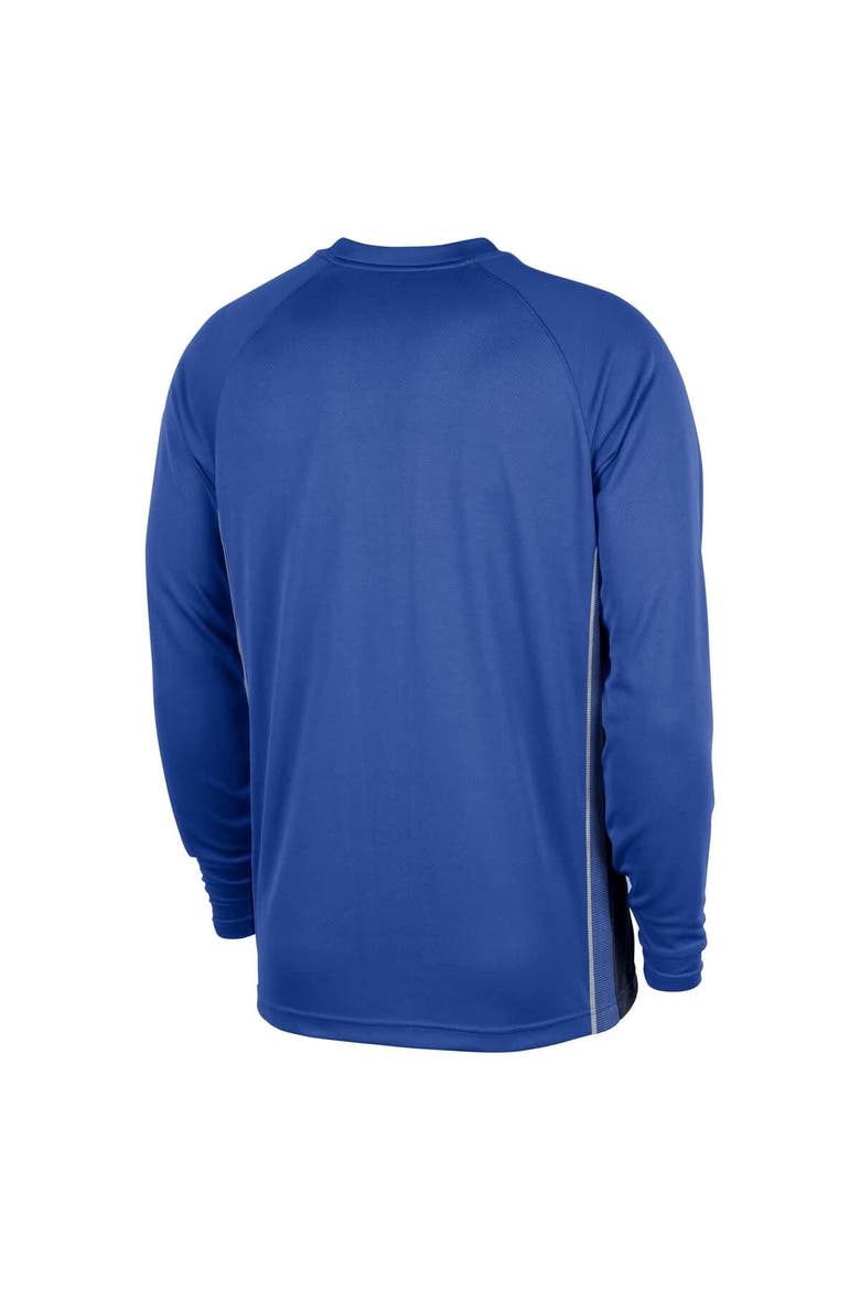 Men's Nike Blue Dallas Mavericks 2025/26 Authentic Pre-Game Legend Dri-FIT Long Sleeve Shooting Shirt, Alternate, color, Blue