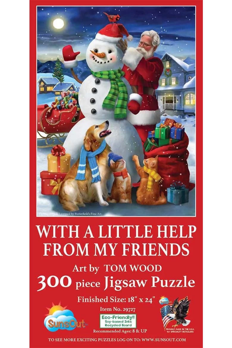 With A Little Help From My Friends 300 piece Jigsaw Puzzle for Adults, Alternate, color, Multicolor