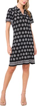 CeCe Print Polo Dress