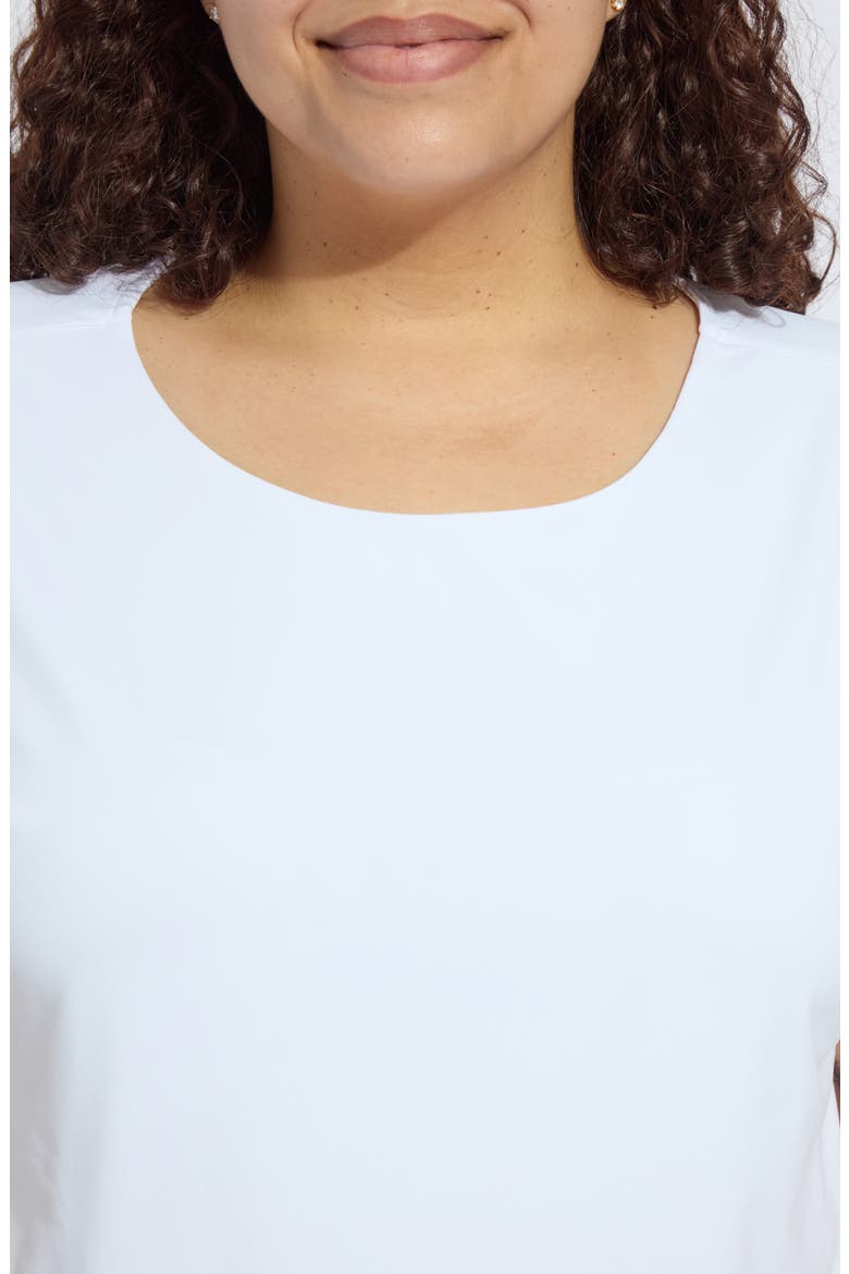 'Lyssentials Cap Sleeve T-Shirt, Alternate, color, WHITE