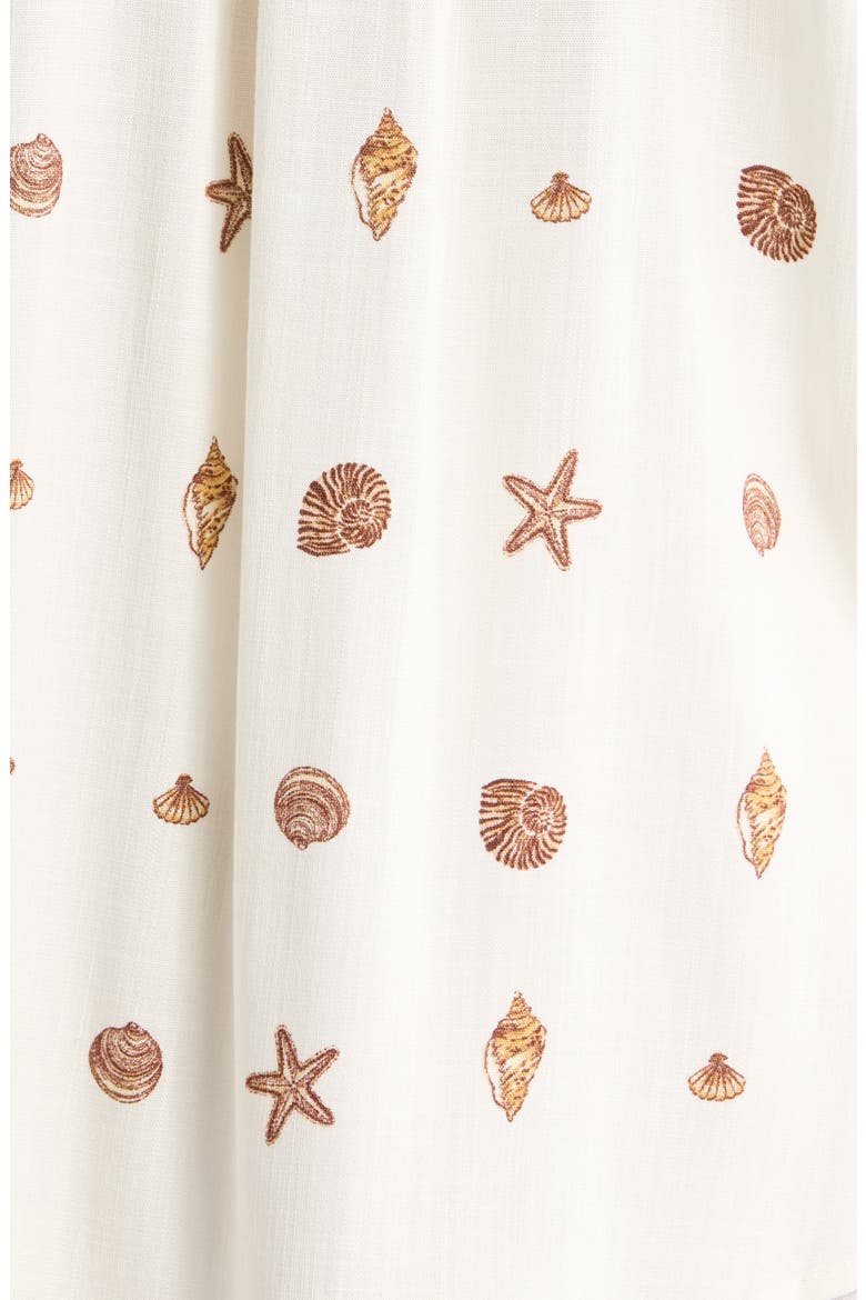 Cerise Shells Dalton Boyfriend Shirt, Alternate, color, IVORY-BROWN