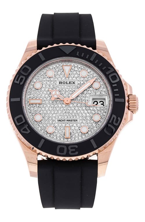 Watchfinder & Co. Rolex Preowned 2022 Yacht-Master Diamond Bracelet Watch, 37mm in Black/Rose Gold 