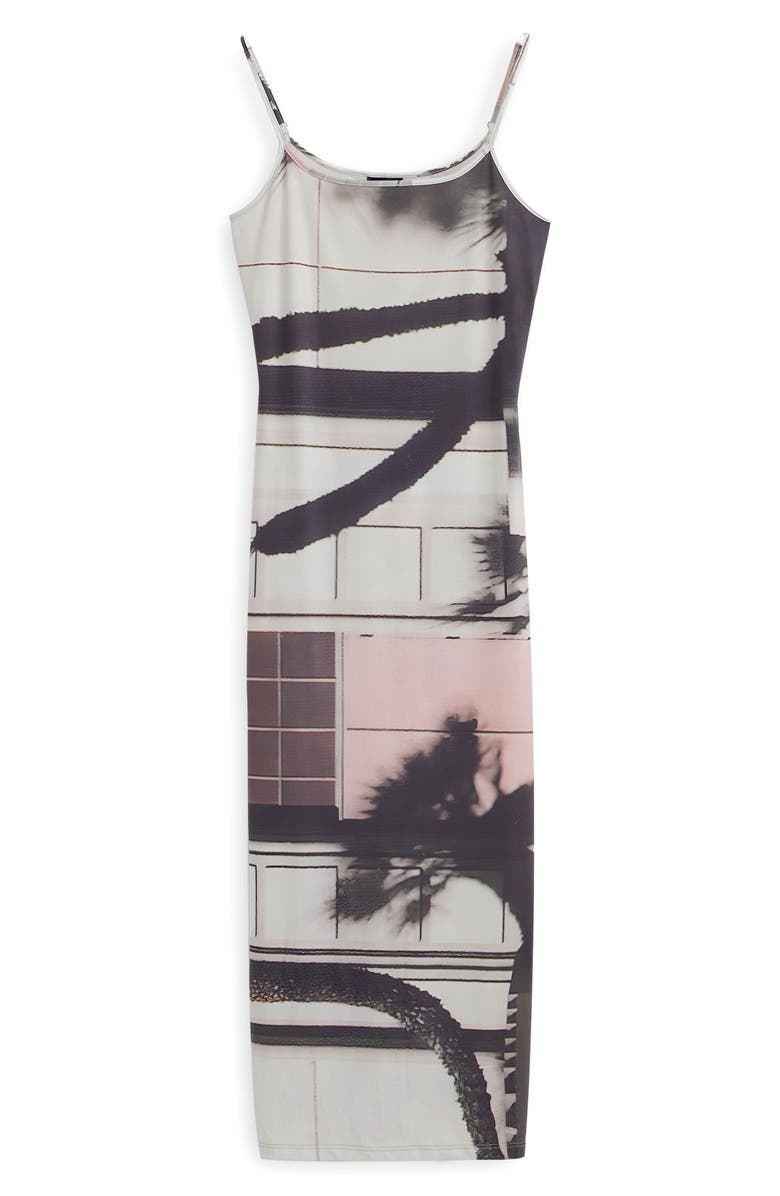 Desigual Fitted Midi Slipdress, Alternate, color, Light Beige