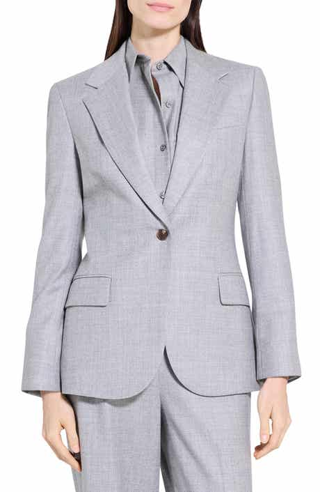 Theory Lynnia Sleek Virgin Wool Blazer