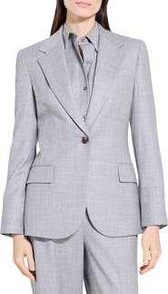 Theory Lynnia Sleek Virgin Wool Blazer