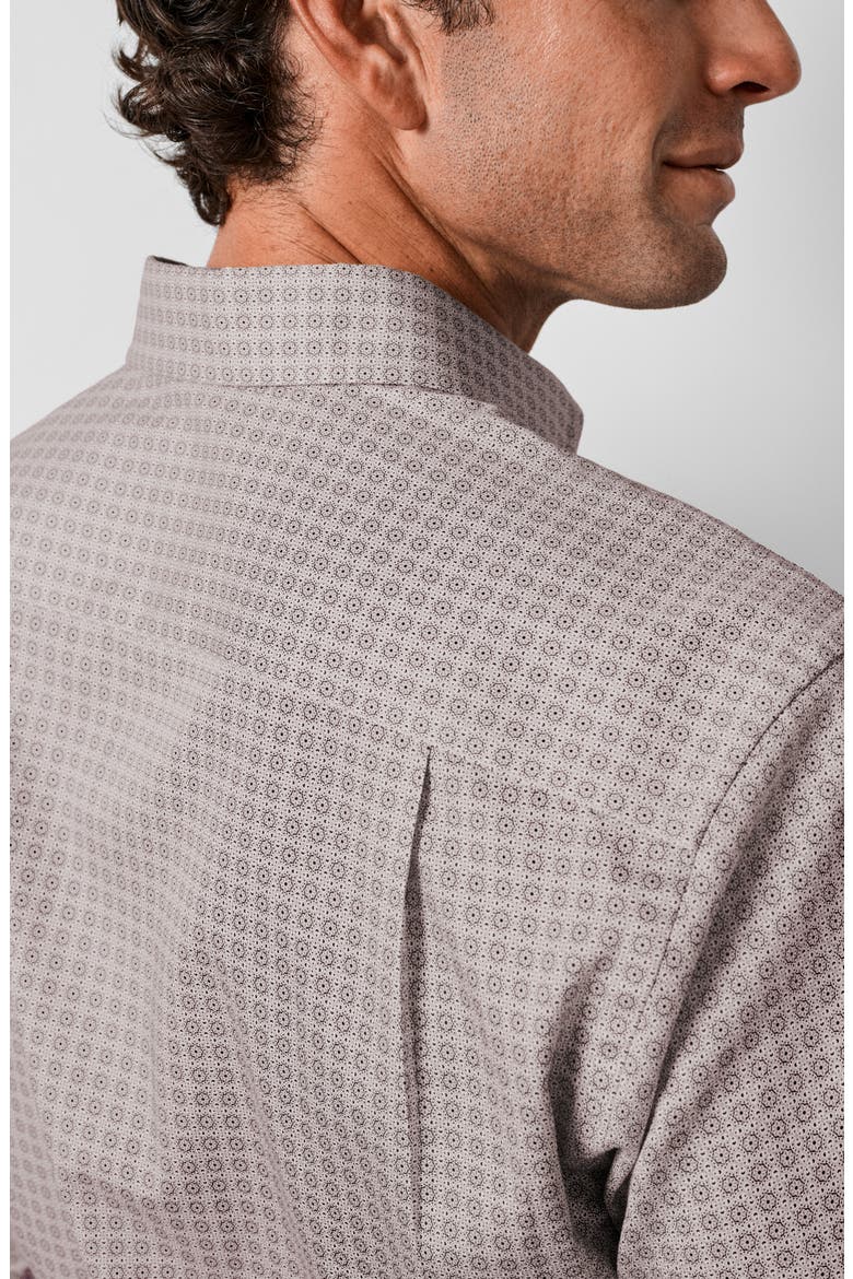 Geometric Sport Shirt, Alternate, color, OLIVE/ MULTI