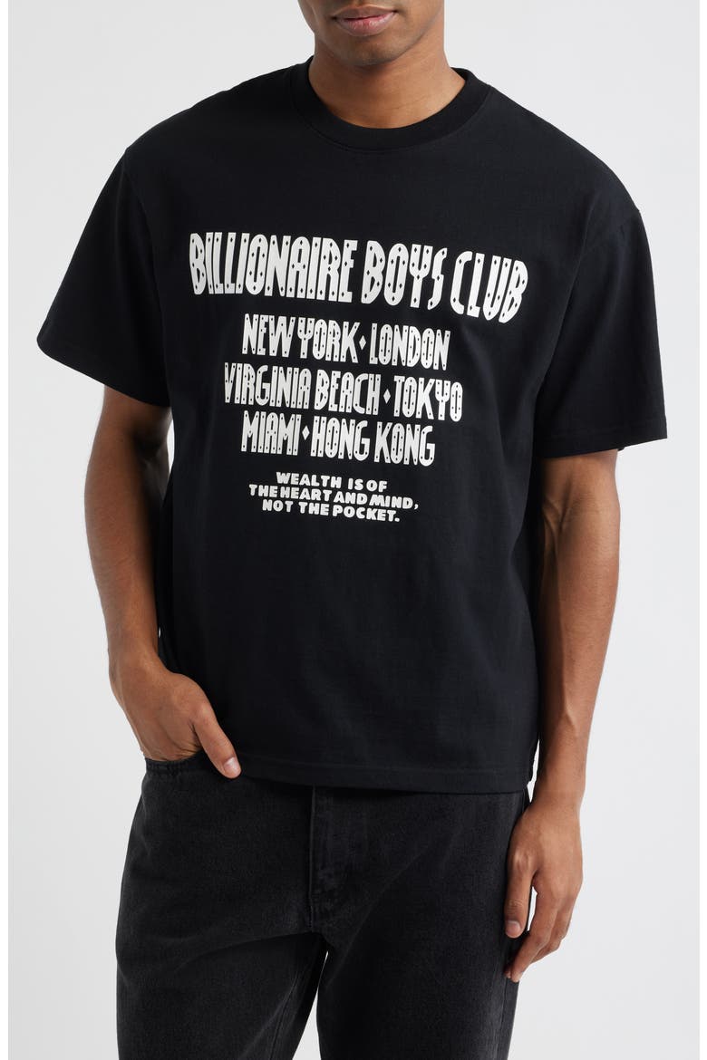 BB Club Boxy Fit Cotton Graphic T-Shirt, Main, color, BLACK