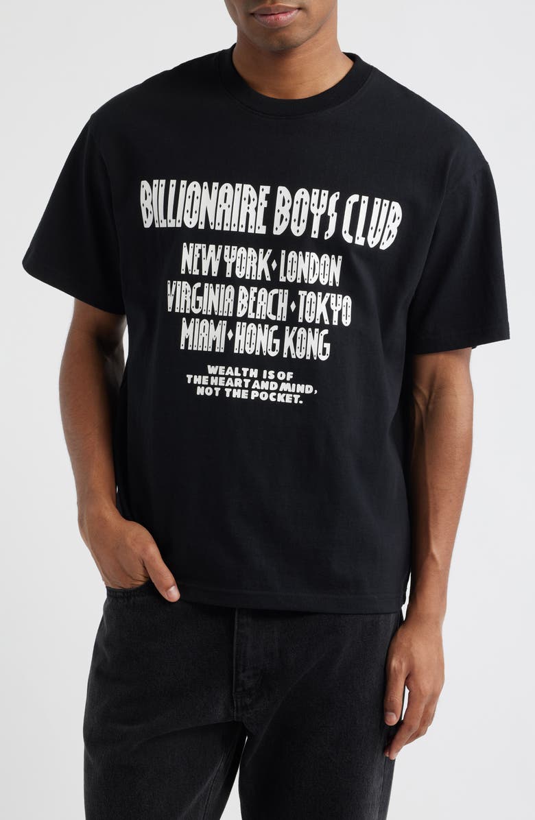 Billionaire Boys Club BB Club Boxy Fit Cotton Graphic T-Shirt, Main, color, Black